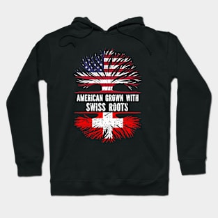 American Grown with Swiss Roots USA Flag Hoodie